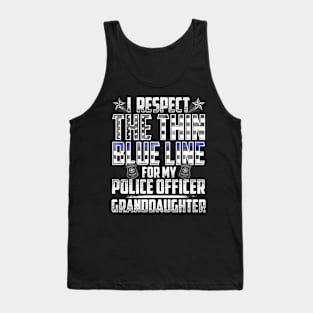 Granddaughter Police Officer Thin Blue Line Tank Top